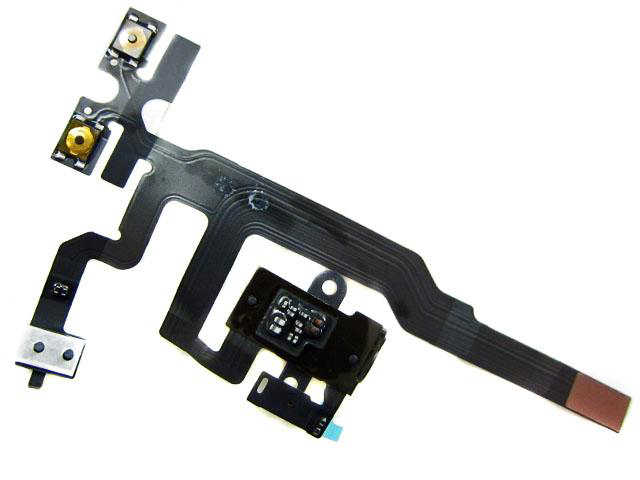 Επαφή Ακουστικών Apple iPhone 4S με Πλήκτρα Έντασης και Σίγασης Μαύρο OEM Type A
