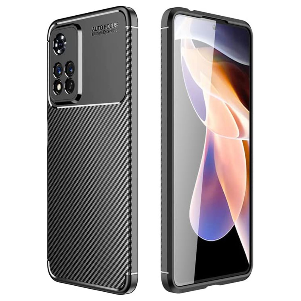 Θήκη Ancus AutoFocus Carbon Fiber για Xiaomi Note 11 Pro+ 5G Μαύρη