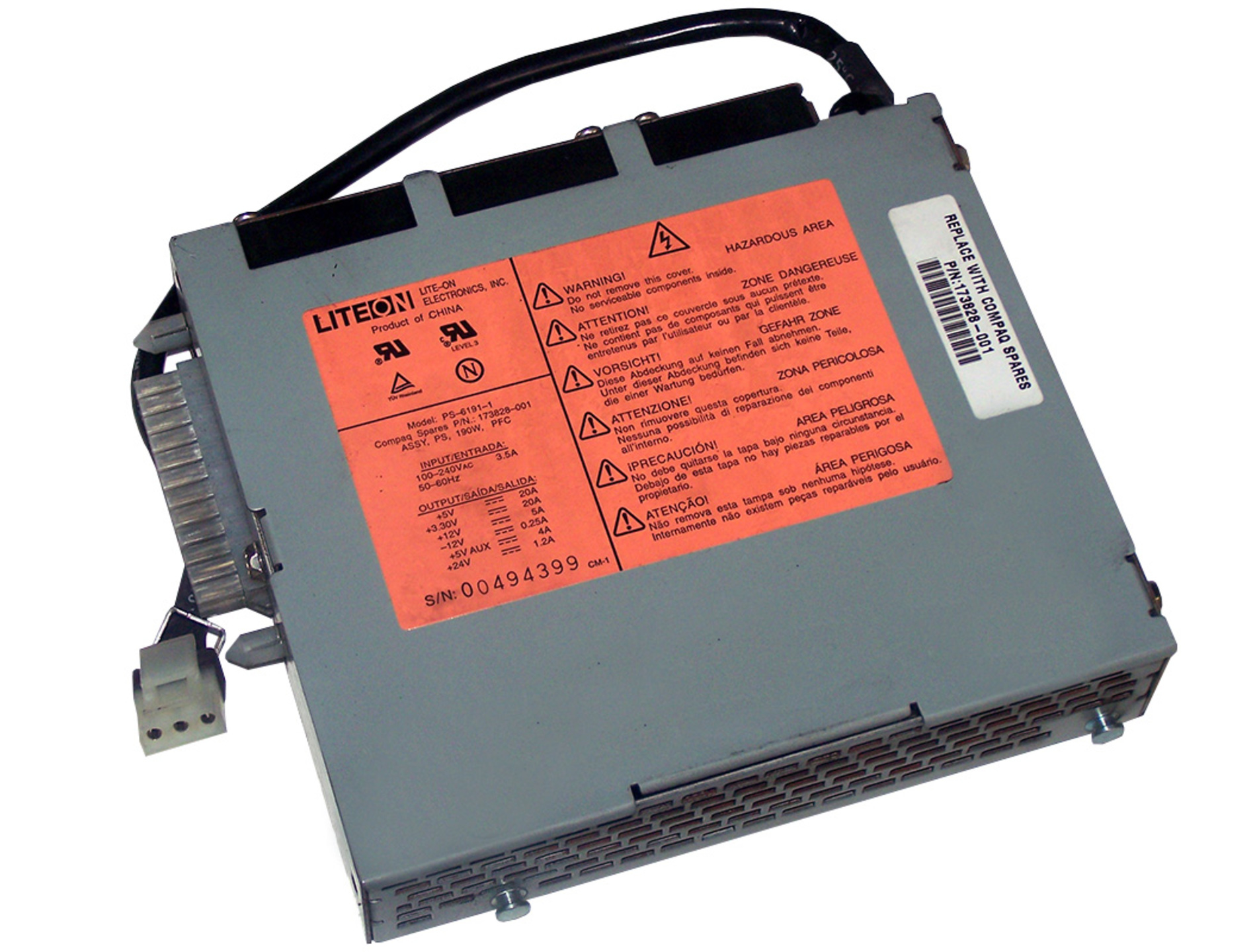 0.048.177_power-supply-173828-001-for-DL360-190W