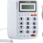 KX-T2025CID Office Corded Phone for Seniors White