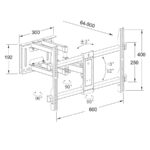 Βάση TV Well 32``- 70``Μαύρη Full motion TVS-LCD-SW670-WL - Image 2