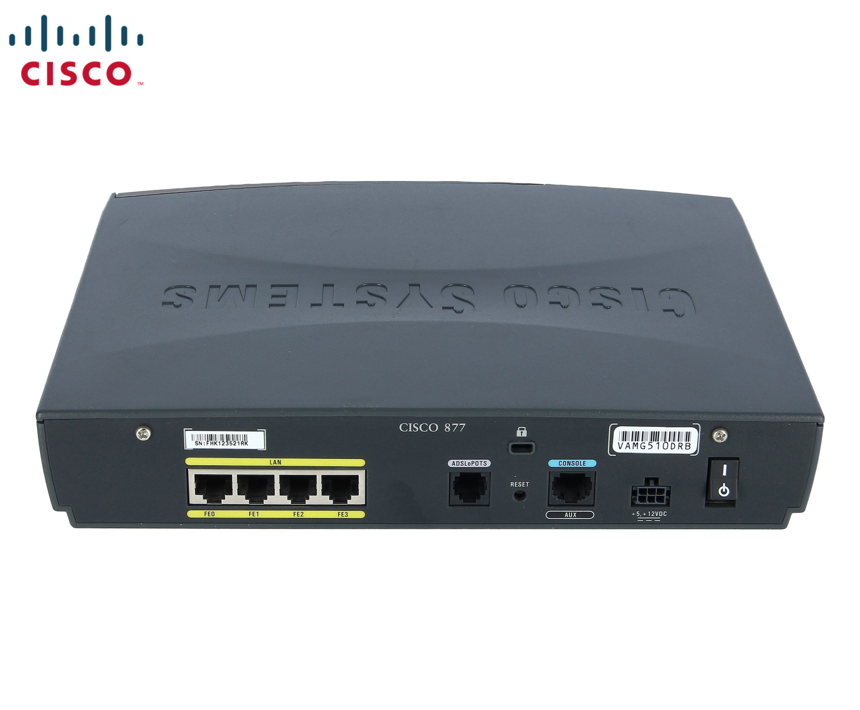 ROUTER CISCO 877-K9 ADSL over POTS (ADSL2/ADSL2+ Annex A) Refurbished