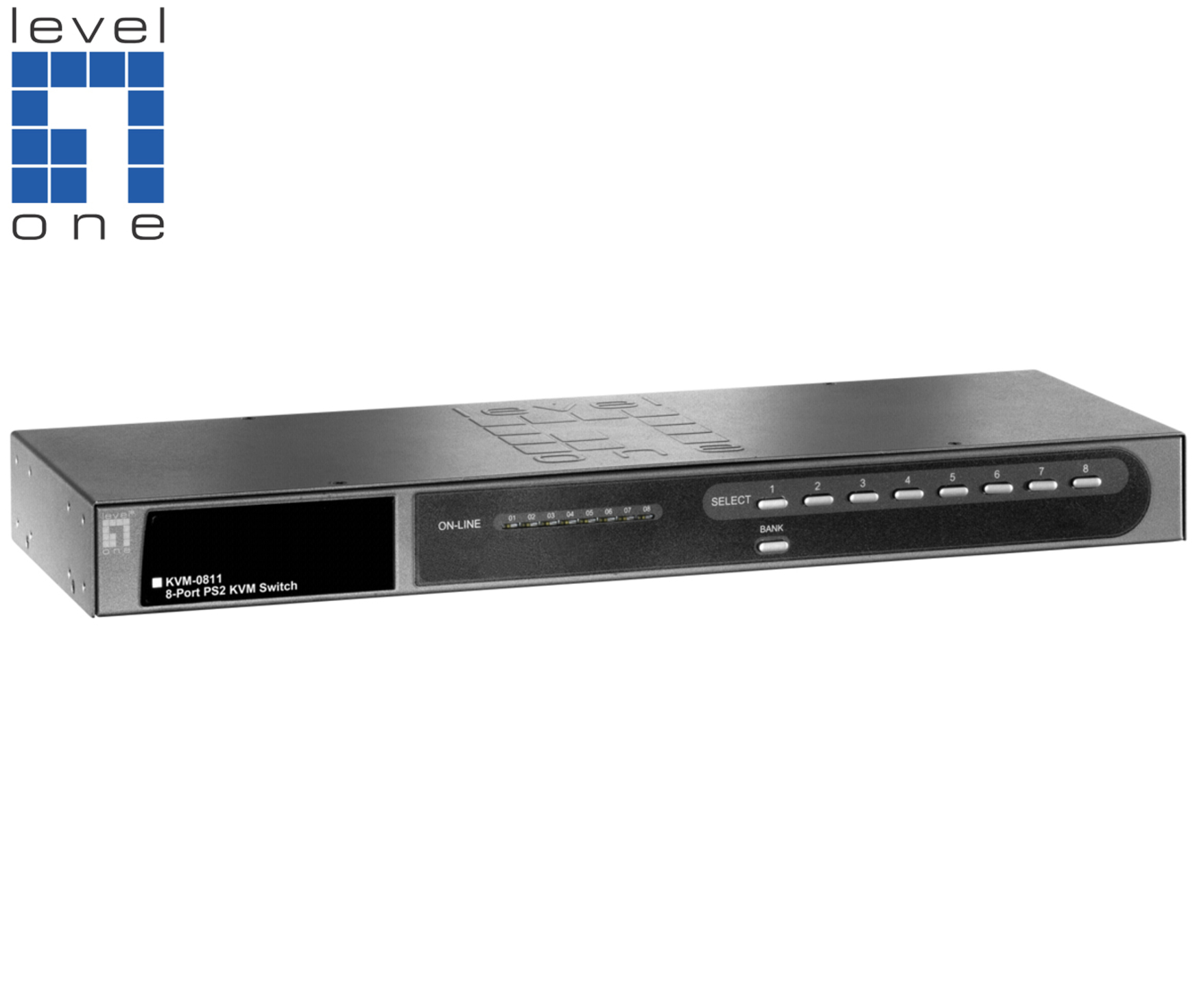 KVM SWITCH LEVELONE KVM-0811 8PORTS Refurbished