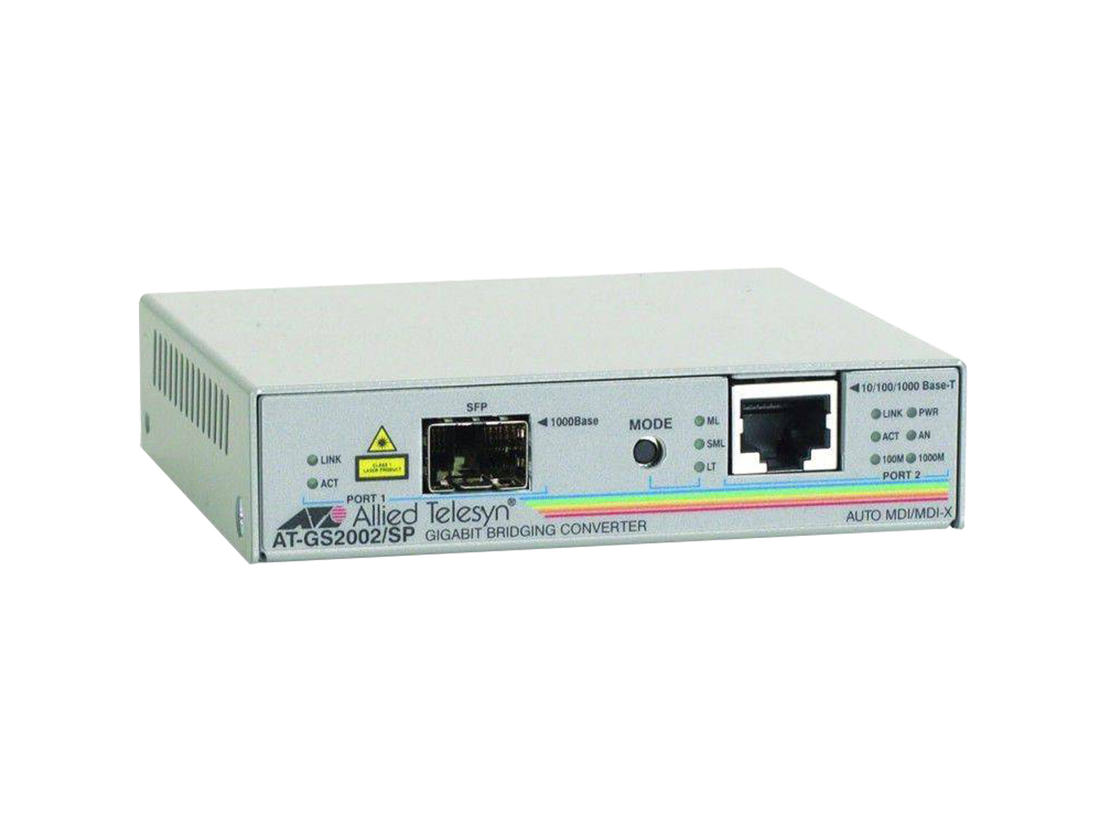 MEDIA CONVERTER ETH RJ45 TO SFP ALLIED TELESIS AT-GS2002/SP Refurbished