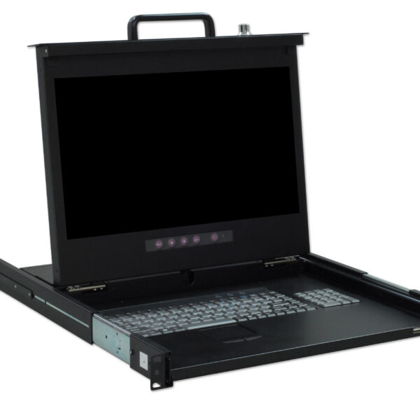 RACK MONITOR MINICOM 17" GA MON K/B WITH RAILS with PSU 3.251.025 Refurbished