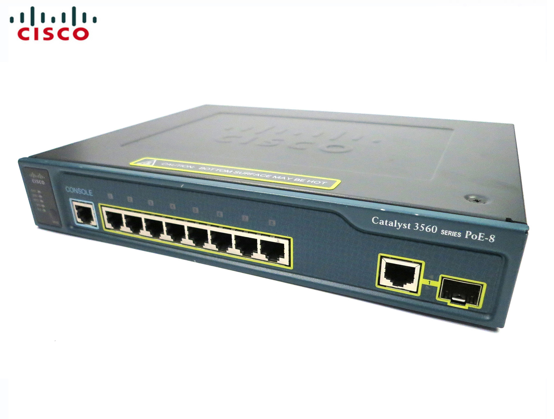 SWITCH ETH 8P 100MB CISCO 3560 1X1GB RJ45 OR SFP POE Refurbished