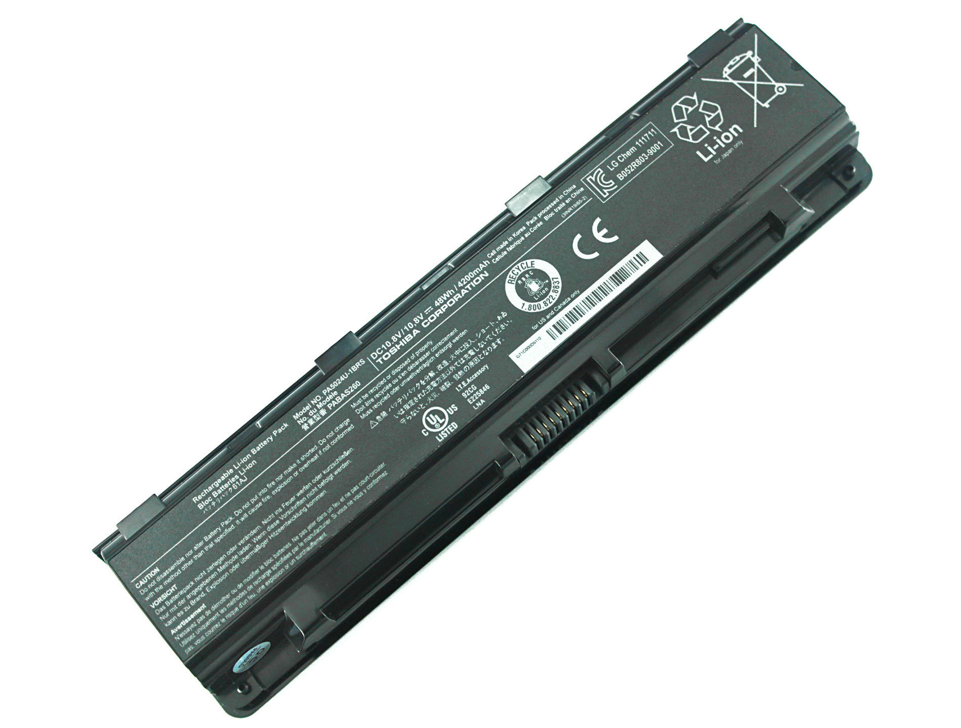 TOSHIBA SATELLITE C800 C850 C855 C875 L855 S855 BATTERY Refurbished