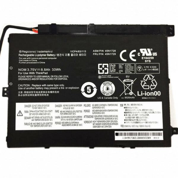 LENOVO THINKPAD TABLET 10 BATTERY NEW Refurbished
