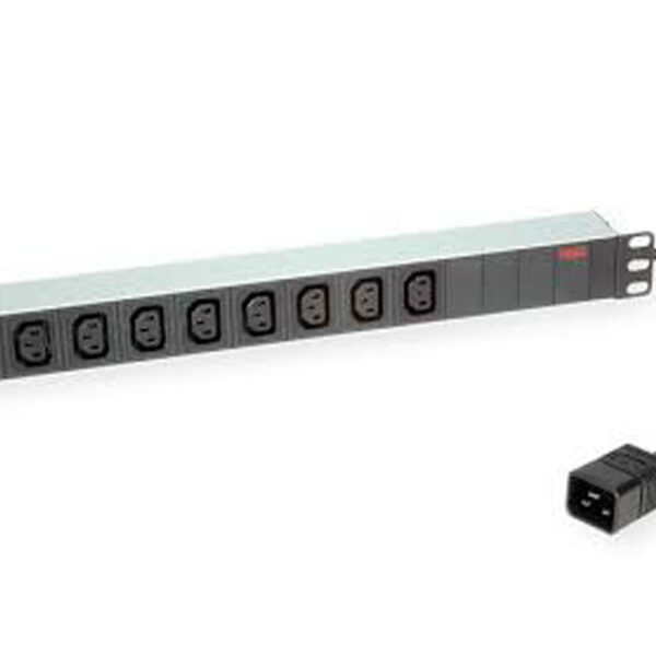 POWERSTRIP ROLINE 19' 8P xC13 WITH 2M C20 CABLE ALUMINUM 16A Refurbished
