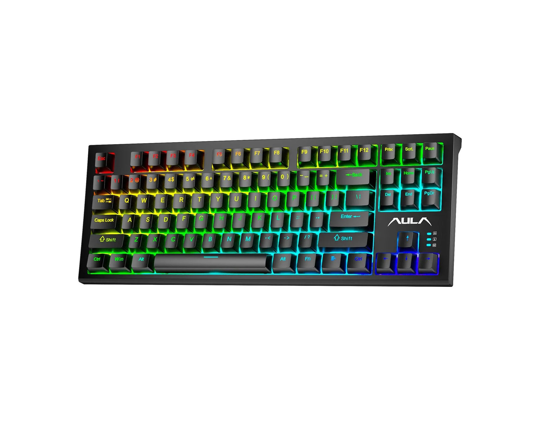 KEYBOARD AULA F3032 MECHANICAL RGB BLACK USB US-GR NEW Refurbished