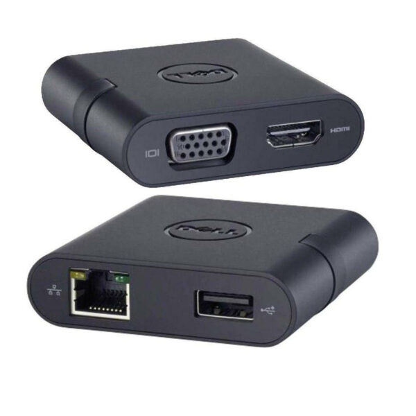 ADAPTER DELL USB-C TO HDMI/VGA/USB3/ RJ45 NEW Refurbished
