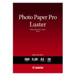 Canon Φωτογραφικό Χαρτί Pro Luster A3 Semi Glossy 260g/m² 20 Φύλλα (6211B007) (CAN-LU101A3) - SCAX
