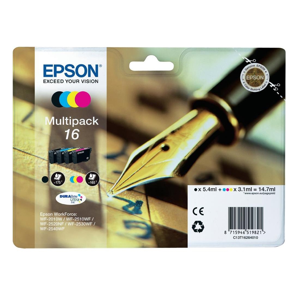 Epson Μελάνι Inkjet No.16 Multipack (C13T16264012) (EPST162640) - SCAX Epson Μελάνι Inkjet No.16 Multipack (C13T16264012) (EPST162640) - SCAX