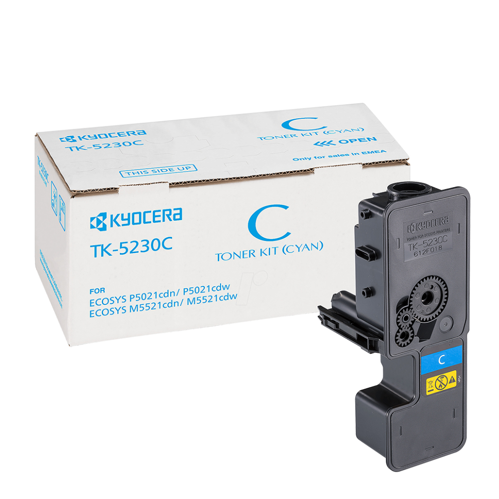 KYOCERA ECOSYS M5521MFP/P5021 TONER HC CYAN (TK-5230C) (KYOTK5230C) - SCAX KYOCERA ECOSYS M5521MFP/P5021 TONER HC CYAN (TK-5230C) (KYOTK5230C) - SCAX