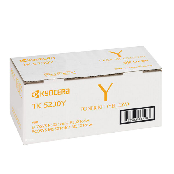 KYOCERA ECOSYS M5521MFP/P5021 TONER HC YELLOW (TK-5230Y) (KYOTK5230Y) - SCAX