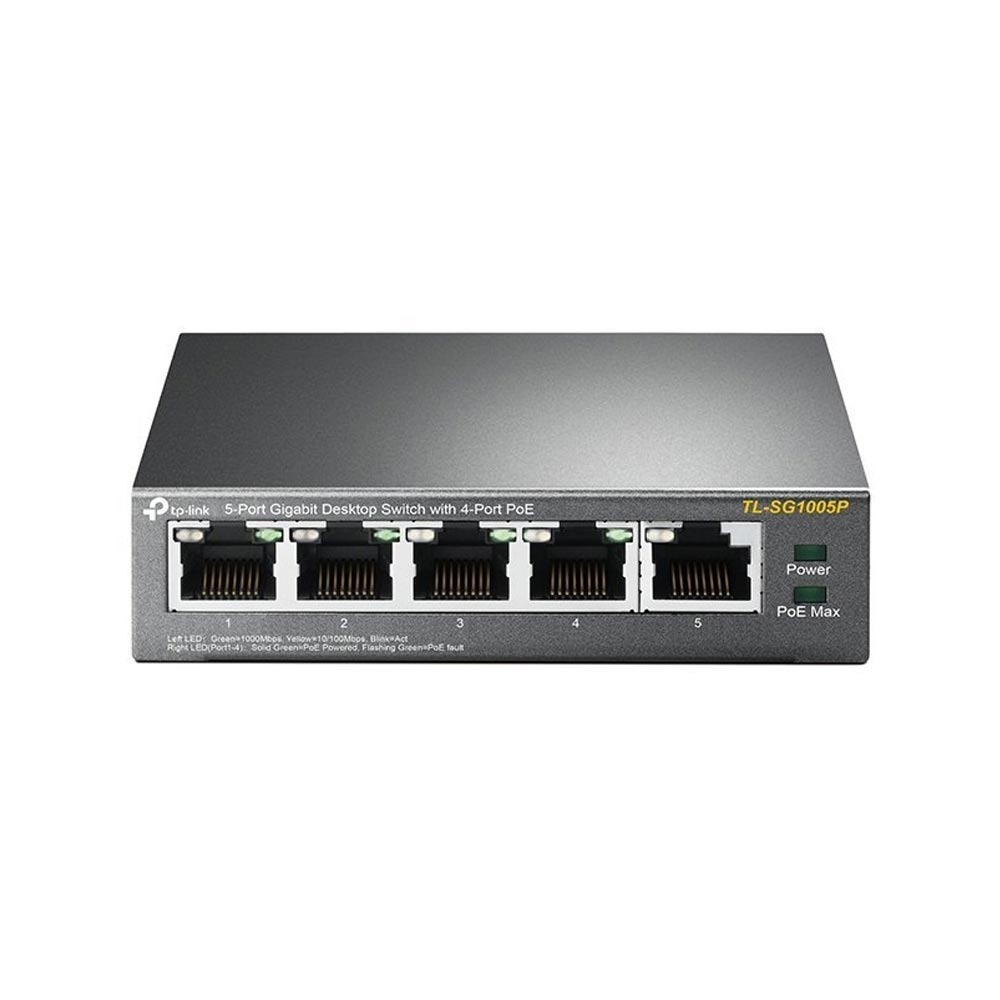 TP-LINK 5-Port Gigabit Desktop Switch with 4-Port PoE V2 (TL-SG1005P) (TPTL-SG1005P) - SCAX TP-LINK 5-Port Gigabit Desktop Switch with 4-Port PoE V2 (TL-SG1005P) (TPTL-SG1005P) - SCAX