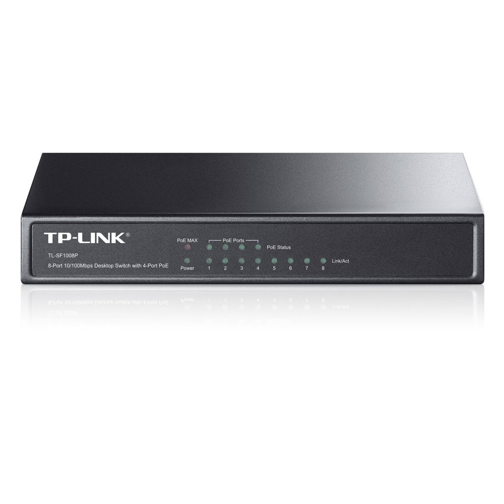 TP-LINK Switch V8 10/100 Mbps 8 Ports (TL-SF1008P) (TPTL-SF1008P) - SCAX TP-LINK Switch V8 10/100 Mbps 8 Ports (TL-SF1008P) (TPTL-SF1008P) - SCAX
