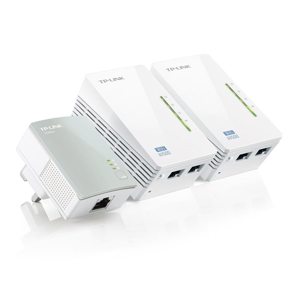 TP-LINK PowerLine WPA4220T AV500 Wireless 3-Pack Starter Kit (TL-WPA4220 TKIT) (TPTL-WPA4220TKIT) - SCAX TP-LINK PowerLine WPA4220T AV500 Wireless 3-Pack Starter Kit (TL-WPA4220 TKIT) (TPTL-WPA4220TKIT) - SCAX