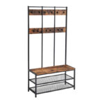 Μεταλλικό Έπιπλο Εισόδου με 2 Ράφια και 12 Κρεμάστρες 100 x 40 x 184 cm Vasagle (HSR86BX) (VASHSR86BX) - SCAX