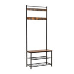 Μεταλλικό Έπιπλο Εισόδου με 3 Ράφια και 9 Κρεμάστρες 70 x 175 x 32 cm Vasagle (HSR41BX) (VASHSR41BX) - SCAX