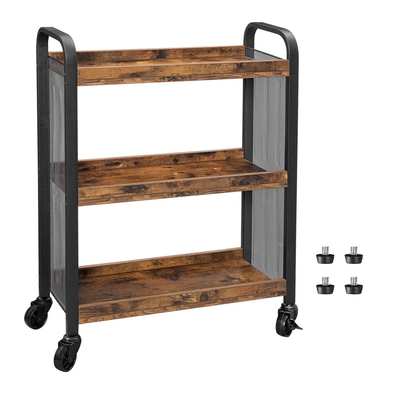 Μεταλλικό Τρόλεϊ Κουζίνας με 3 Ξύλινα Ράφια 66 x 26 x 85 cm Vasagle (LRC66BX) (VASLRC66BX) - SCAX Μεταλλικό Τρόλεϊ Κουζίνας με 3 Ξύλινα Ράφια 66 x 26 x 85 cm Vasagle (LRC66BX) (VASLRC66BX) - SCAX