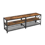 Μεταλλικό Έπιπλο Τηλεόρασης με 3 Ράφια 140 x 39.2 x 50 cm Vasagle (LTV094B01) (VASLTV094B01) - SCAX