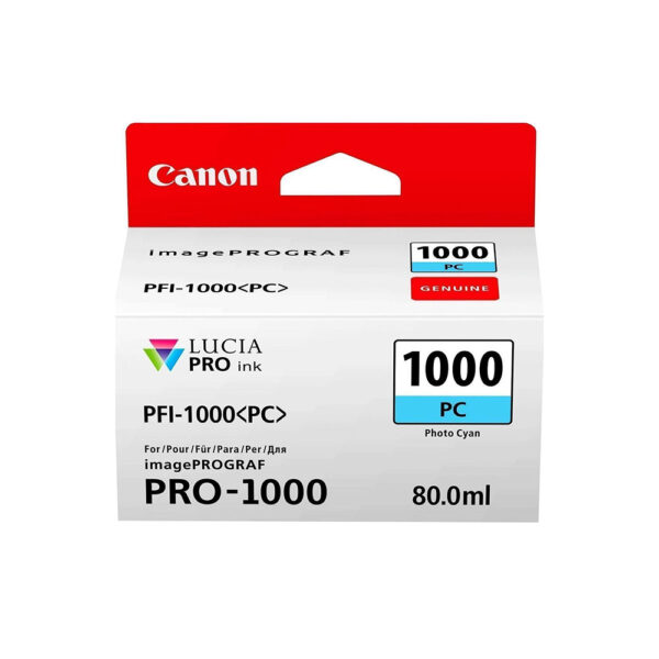 Canon Μελάνι Inkjet PFI1000PC Photo Cyan (0550C001) (CANPFI-1000PC) - SCAX