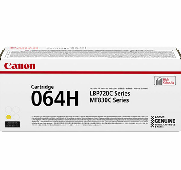 Canon LBP722Cdw/MF 832CdwSERIES TONER YELLOW HC (4932C001) (CAN-064YH) - SCAX