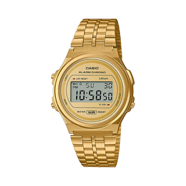 Casio Vintage Round Ψηφιακό Ρολόι Μπαταρίας με Μεταλλικό Μπρασελέ Χρυσό (ITA171WEG-9AEF) (CASITA171WEG9AEF) - SCAX