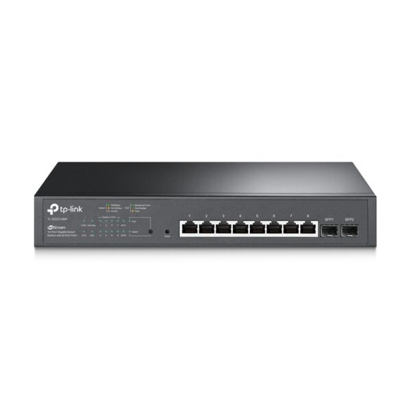 TP-Link JetStream 10-Port Gigabit Smart Switch with 8-Port PoE+ (SG2210MP) (TPTL-SG2210MP) - SCAX