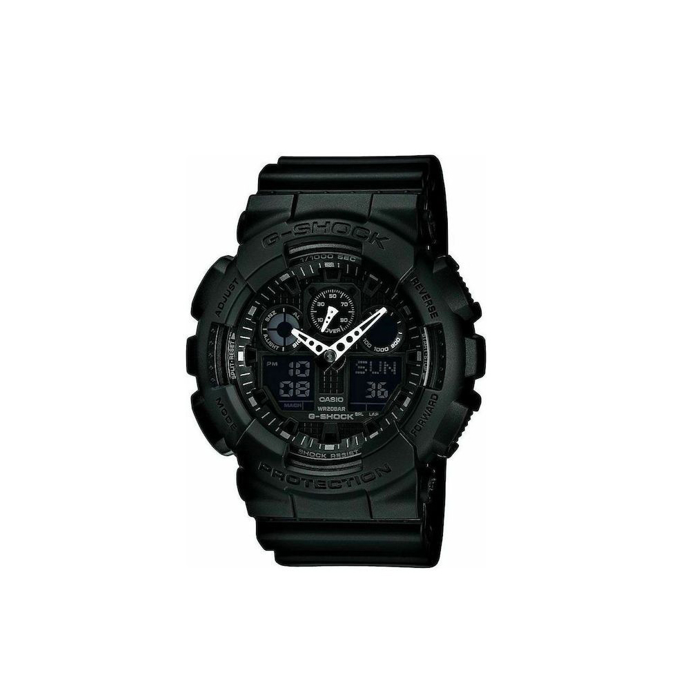 Casio Ρολόι G-Shock Καουτσούκ Λουράκι Μαύρο (GA-100-1A1ER) (CASGA1001A1ER) - SCAX Casio Ρολόι G-Shock Καουτσούκ Λουράκι Μαύρο (GA-100-1A1ER) (CASGA1001A1ER) - SCAX