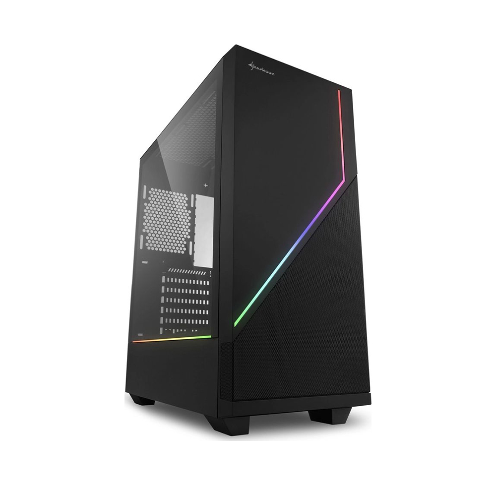 Sharkoon RGB Flow Gaming Midi Tower Computer Case Black (20930144) (SHR20930144) - SCAX Sharkoon RGB Flow Gaming Midi Tower Computer Case Black (20930144) (SHR20930144) - SCAX