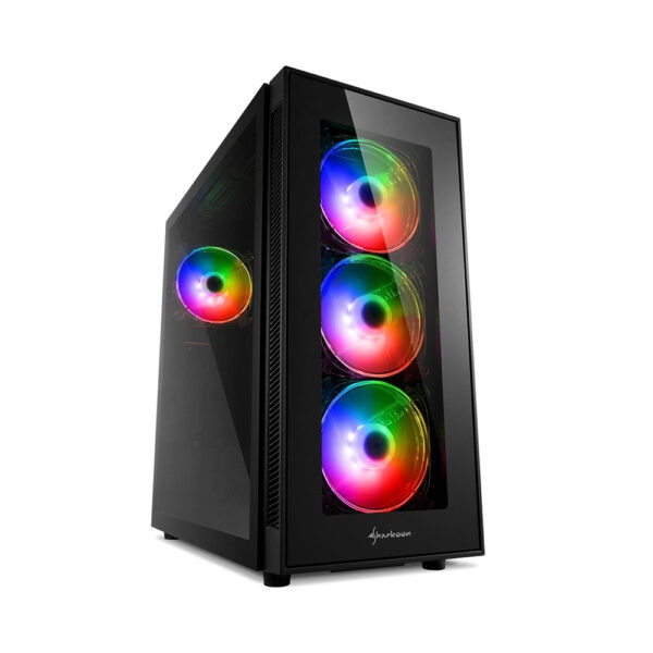 Sharkoon TG5 Pro RGB Gaming Midi Tower Computer Case Black (23356973) (SHR23356973) - SCAX