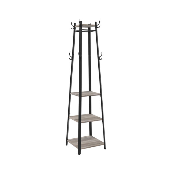 Vasagle Coat Rack with 3 Shelves 43 x 43 x 180 cm (LCR080B02) (VASLCR080B02) - SCAX