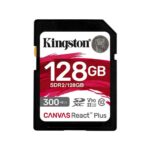 Kingston Canvas React Plus SDXC 128GB Class 10 U3 V90 UHS-II (SDR2/128GB) (KINSDR2-128GB) - SCAX