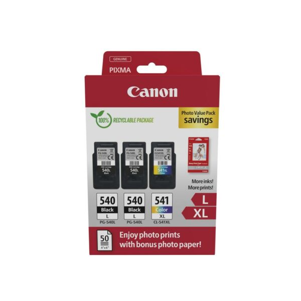 Canon Μελάνι Inkjet PG-540Lx2/CL-541XL Ph.Value Pack (5224B015) (CANCL-541XLPVP) - SCAX
