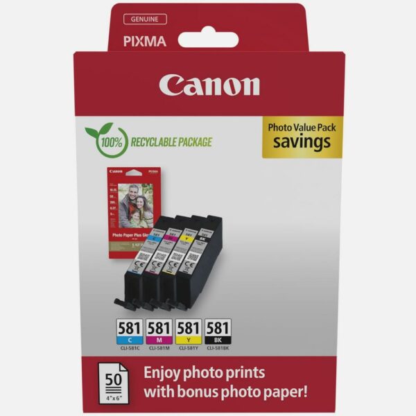 Canon Μελάνι Inkjet CLI-581 CMYK (2106C006) (CANCLI-581PMP) - SCAX