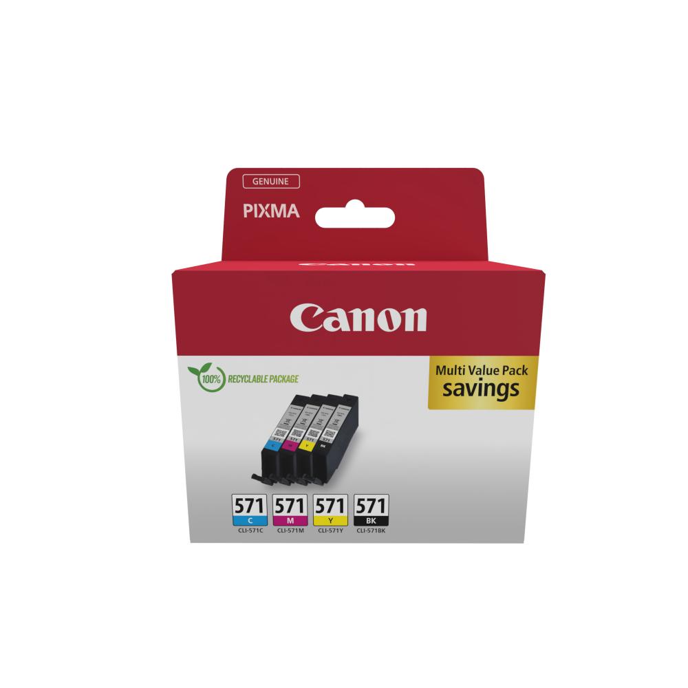 Canon Μελάνι Inkjet CLI-571 CMYK Multipack (0386C008) (CANCLI-571CMYK) - SCAX Canon Μελάνι Inkjet CLI-571 CMYK Multipack (0386C008) (CANCLI-571CMYK) - SCAX