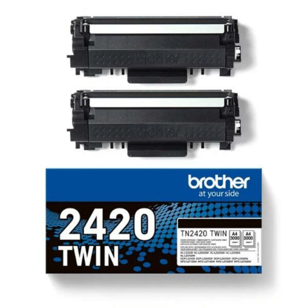 Brother TN2420 Toner Twin Pack Black (TN2420TWIN) (BRO-TN-2420TWIN) - SCAX