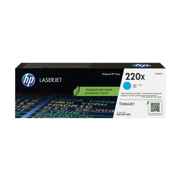 HP 220X Toner High Capacity Cyan (W2201X) (HPW2201X) - SCAX