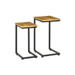 Outsunny Σετ 2 Πλαϊνά Τραπεζάκια Κήπου 40x30x60 (84G-079V00LR) (OUT84G-079V00LR) - SCAX
