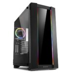 Sharkoon Elite Shark CA200G Gaming Midi Tower Κουτί Υπολογιστή με Πλαϊνό Παράθυρο και RGB Φωτισμό Μαύρο (ELCA200G) (SHRELCA200G) - SCAX
