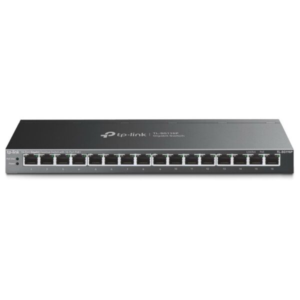 TP-Link 16-Port Gigabit Desktop Switch with 16-Port PoE+ (TL-SG116P) (TPTL-SG116P) - SCAX