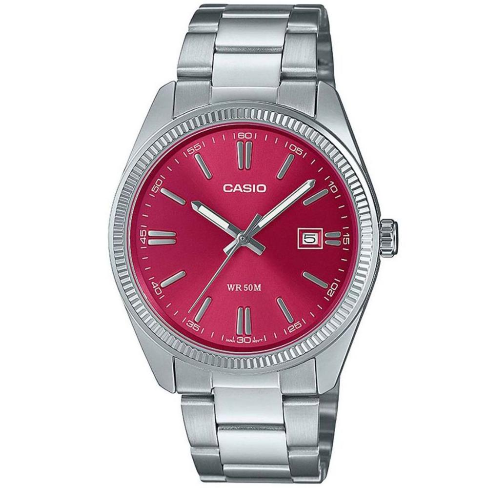 Casio Stainless Steel Ρολόι Μπαταρίας Cherry με Ασημί Μεταλλικό Μπρασελέ (MTP-1302PD-4AVEF) (CASMTP-1302PD-4AVEF) - SCAX Casio Stainless Steel Ρολόι Μπαταρίας Cherry με Ασημί Μεταλλικό Μπρασελέ (MTP-1302PD-4AVEF) (CASMTP-1302PD-4AVEF) - SCAX
