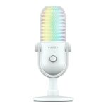 Razer Seiren V3 Chroma White RGB USB Condenser Microphone Gain Limiter Build-in Shock Absorb (RZ19-05060200-R3M1) (RAZRZ19-05060200-R3M1) - SCAX