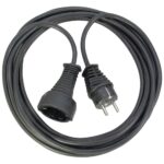 Brennenstuhl Quality plastic extension cable 25m black H05VV-F 3G1.5 (1165480) (BNN1165480) - SCAX