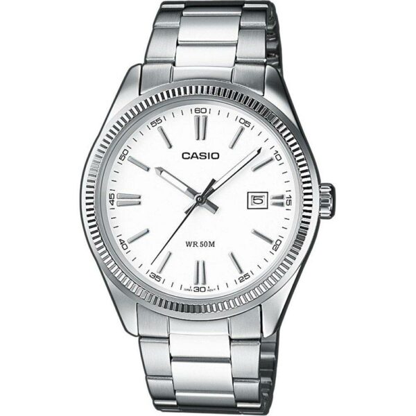 Casio Stainless Steel Ρολόι Μπαταρίας με Ασημί Μεταλλικό Μπρασελέ (MTP-1302PD-7A1VEF) (CASMTP-1302PD-7A1VEF) - SCAX