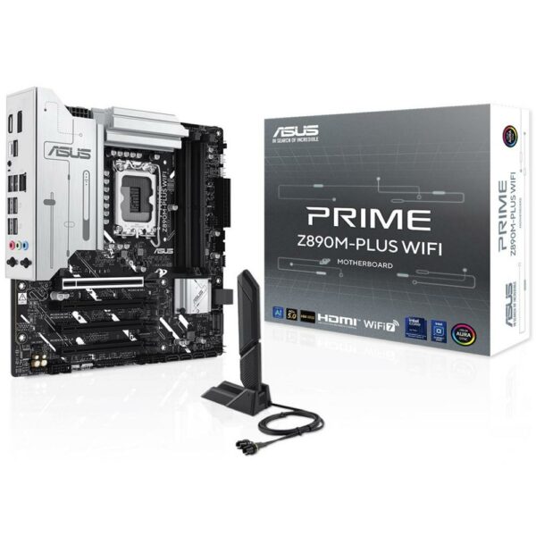 ASUS PRIME Z890M-PLUS WIFI Intel Z890 LGA 1851 (Socket V1) micro ATX (90MB1J80-M0EAY0) (ASU90MB1J80-M0EAY0) - SCAX