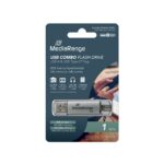 MediaRange USB 3.2 Gen 1 Combo Flash Memory Drive with USB-A and USB-C®