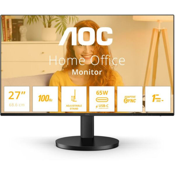 AOC 27B3CF2 IPS FHD USB-C Ergonomic Monitor 27'' with speakers (AOC27B3CF2) - SCAX